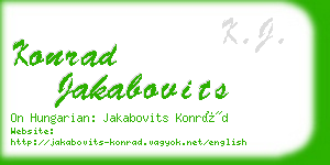 konrad jakabovits business card